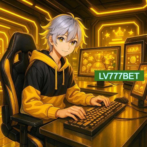 Imagem promocional do app oficial LV777BET destacando a conveniência de jogar cassino online pelo celular ou navegador