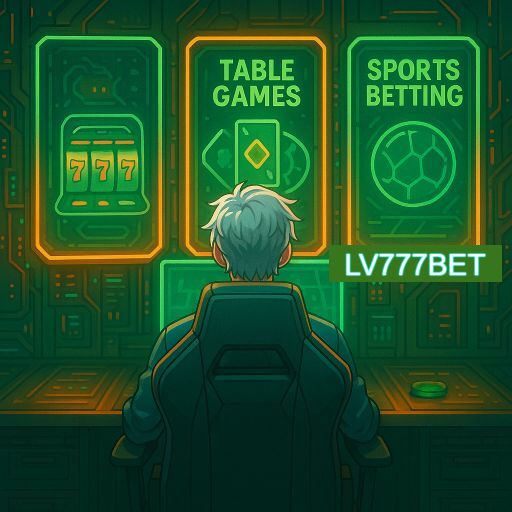 Imagem promocional do app oficial LV777BET destacando a conveniência de jogar cassino online pelo celular ou navegador