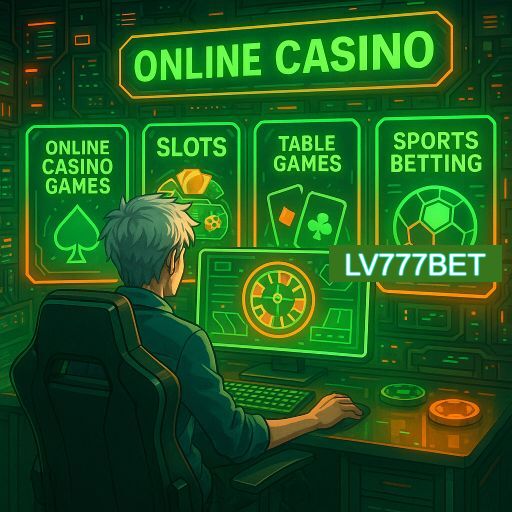 Imagem promocional do app oficial LV777BET destacando a conveniência de jogar cassino online pelo celular ou navegador