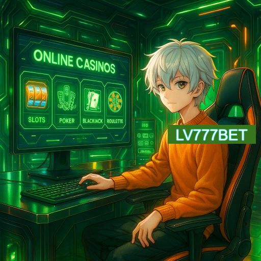 Imagem promocional do app oficial LV777BET destacando a conveniência de jogar cassino online pelo celular ou navegador